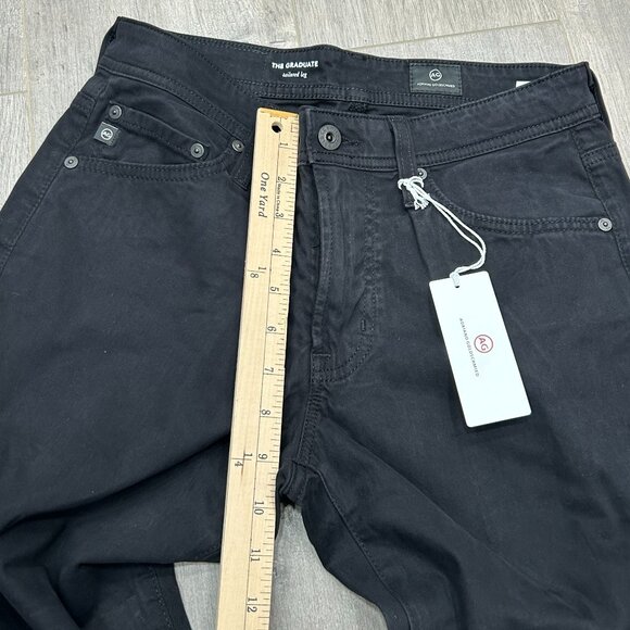 Adriano Goldschmied The Graduate Black Sueded Stretch Sateen Tailored Leg 28x34 - Picture 5 of 12